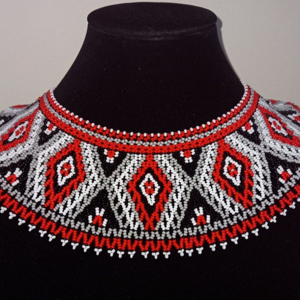 Traditional Ukrainian Beaded Sylyanka – Handmade Necklace