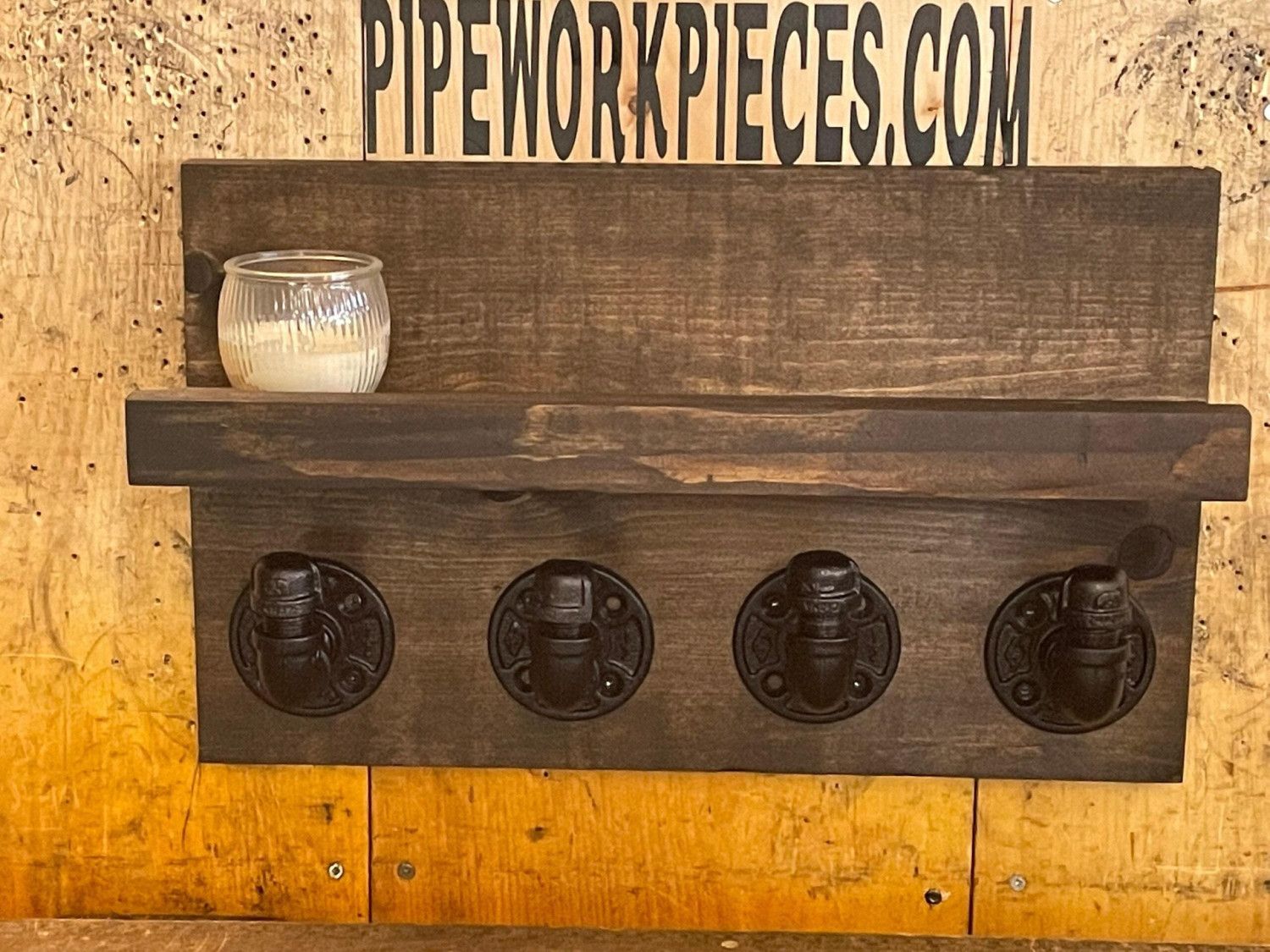Custom Wall Mount Clothing Rack with Shelf