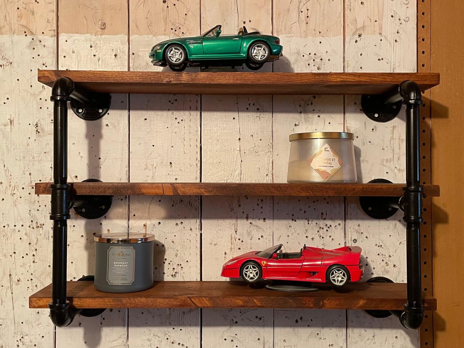 shelf | Industrial Pipe and Wood shelf unit | Rustic shelves | steampunk shelf