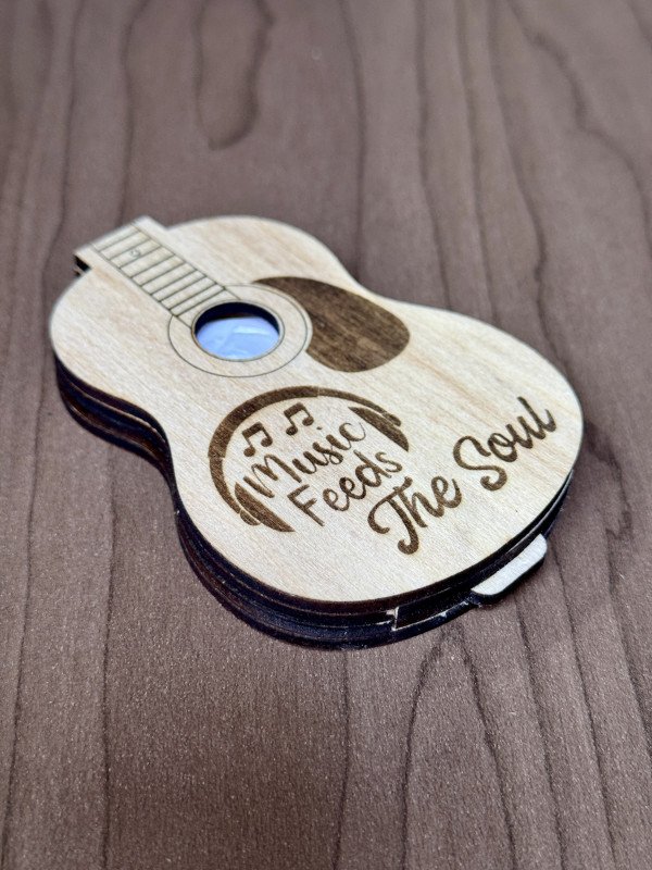 Guitar Pick Holder "Music Feeds the Soul"