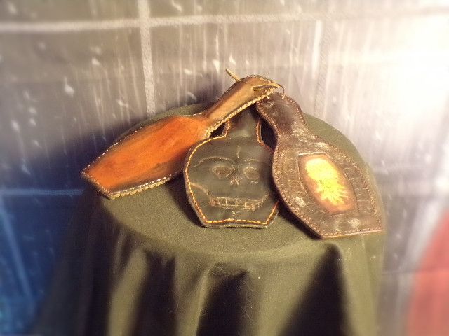 Multifunctional Leather Coin Bag and BDSM Paddle