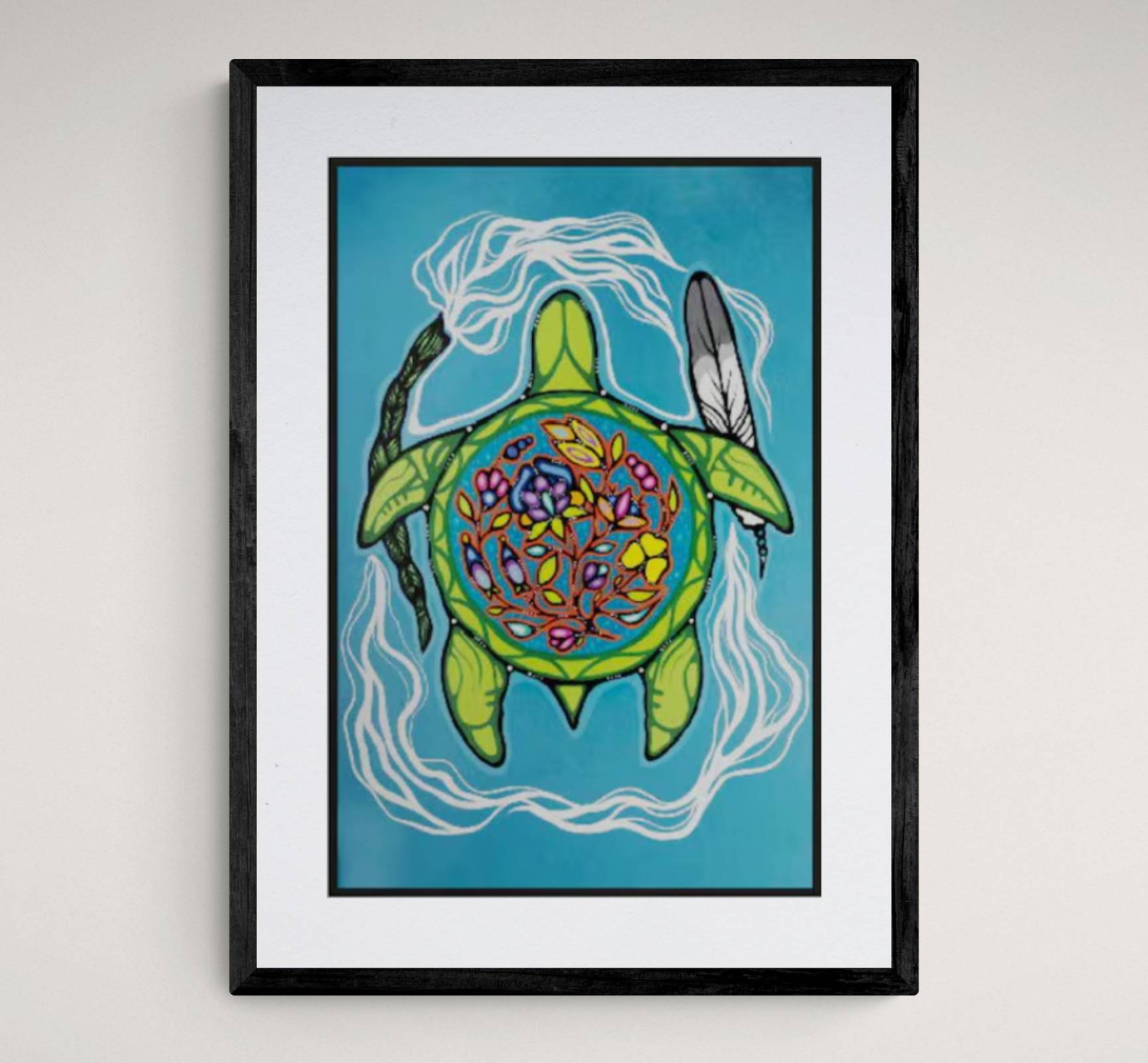 Framed Prayers For Turtle Island by Indigenous Artist Jackie Traverse