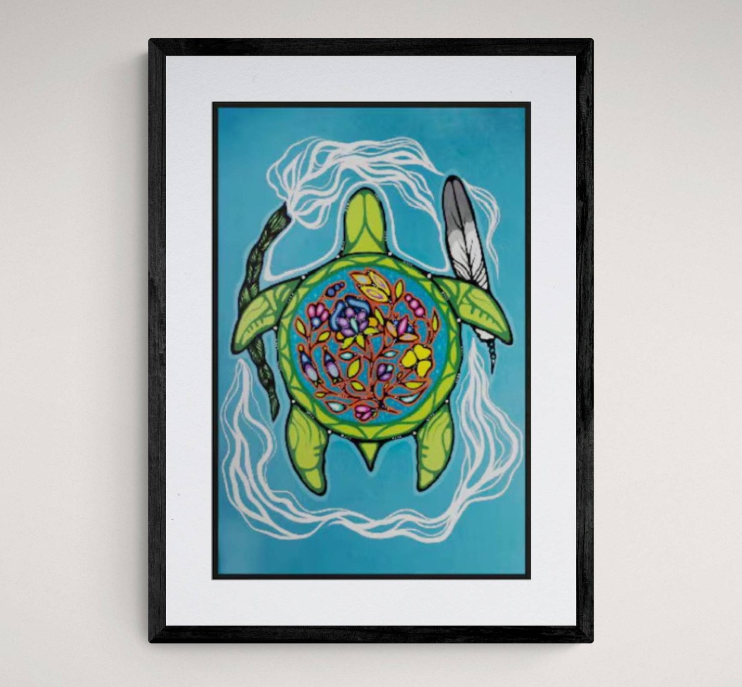 Framed Prayers For Turtle Island by Indigenous Artist Jackie Traverse