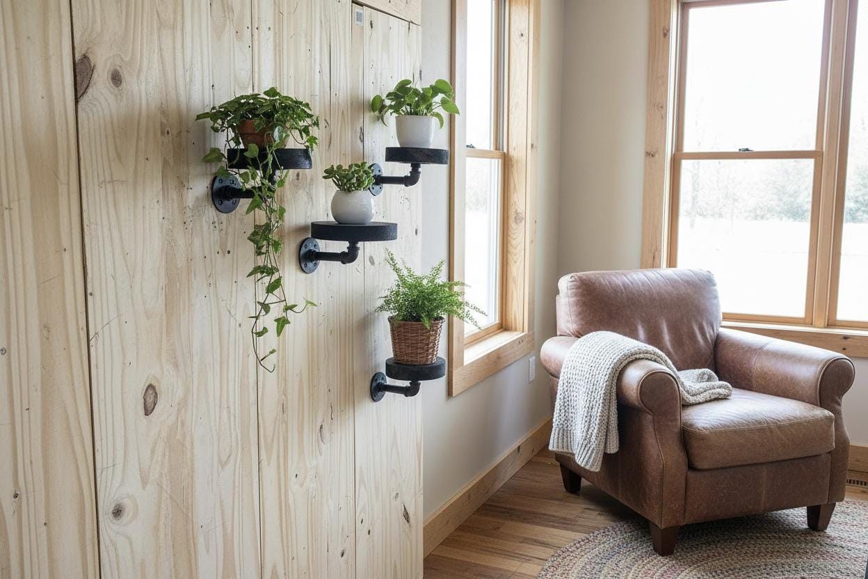 Freestanding Hanging Plant Stand – Holds 5 Plants – Indoor Plant Tree