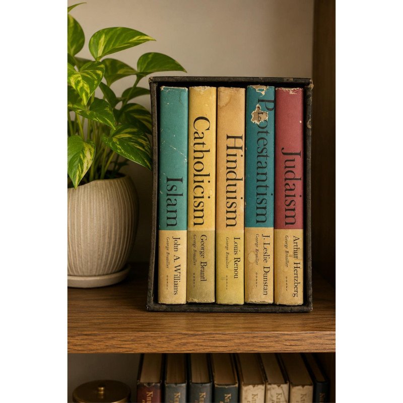 1961 Religions of Modern Man Box Set: Judaism, Islam, Hinduism, Catholicism, Protestantism