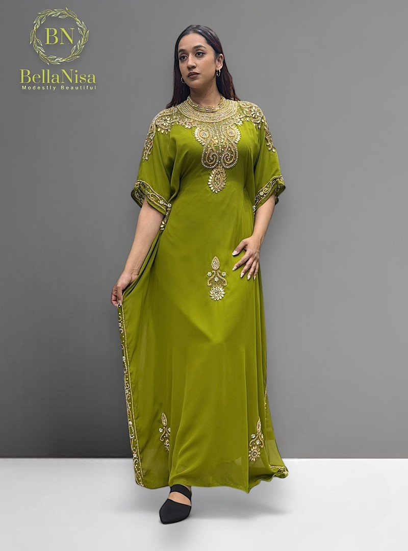 Lubna Kaftan Mint