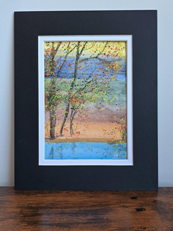 Forest Stripes Watercolor