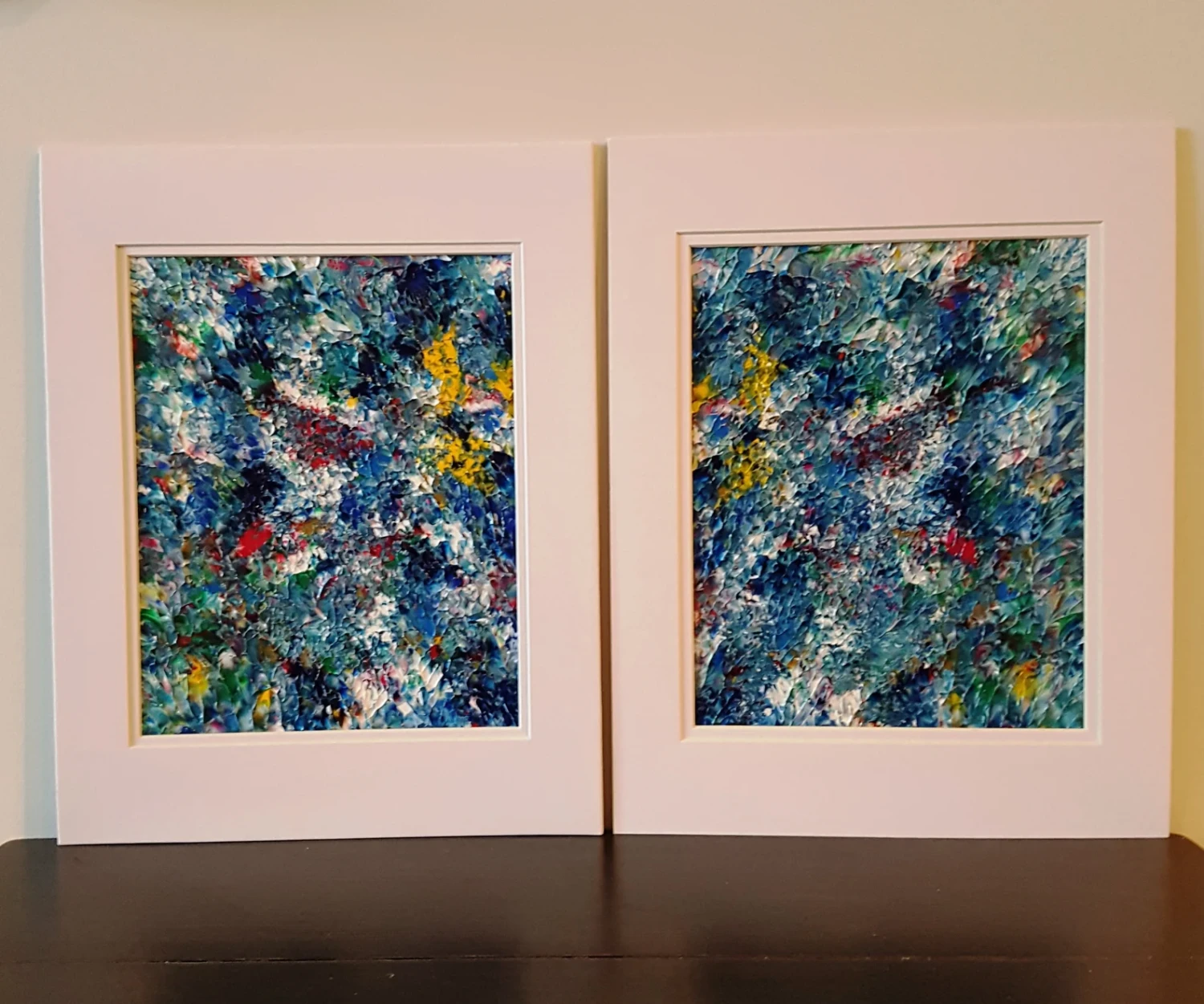 2 Painting Set Blue Sky View Abstract Acrylic Wall Paintings